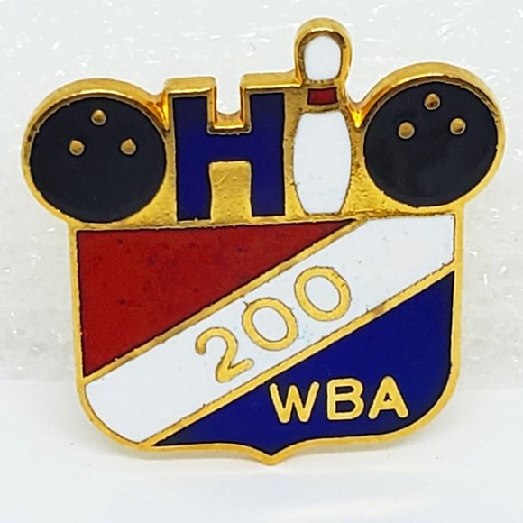 Vintage Ohio Women's Inter-City Bowling League 200 Score Lapel Pin Pinback - Picture 2 of 7